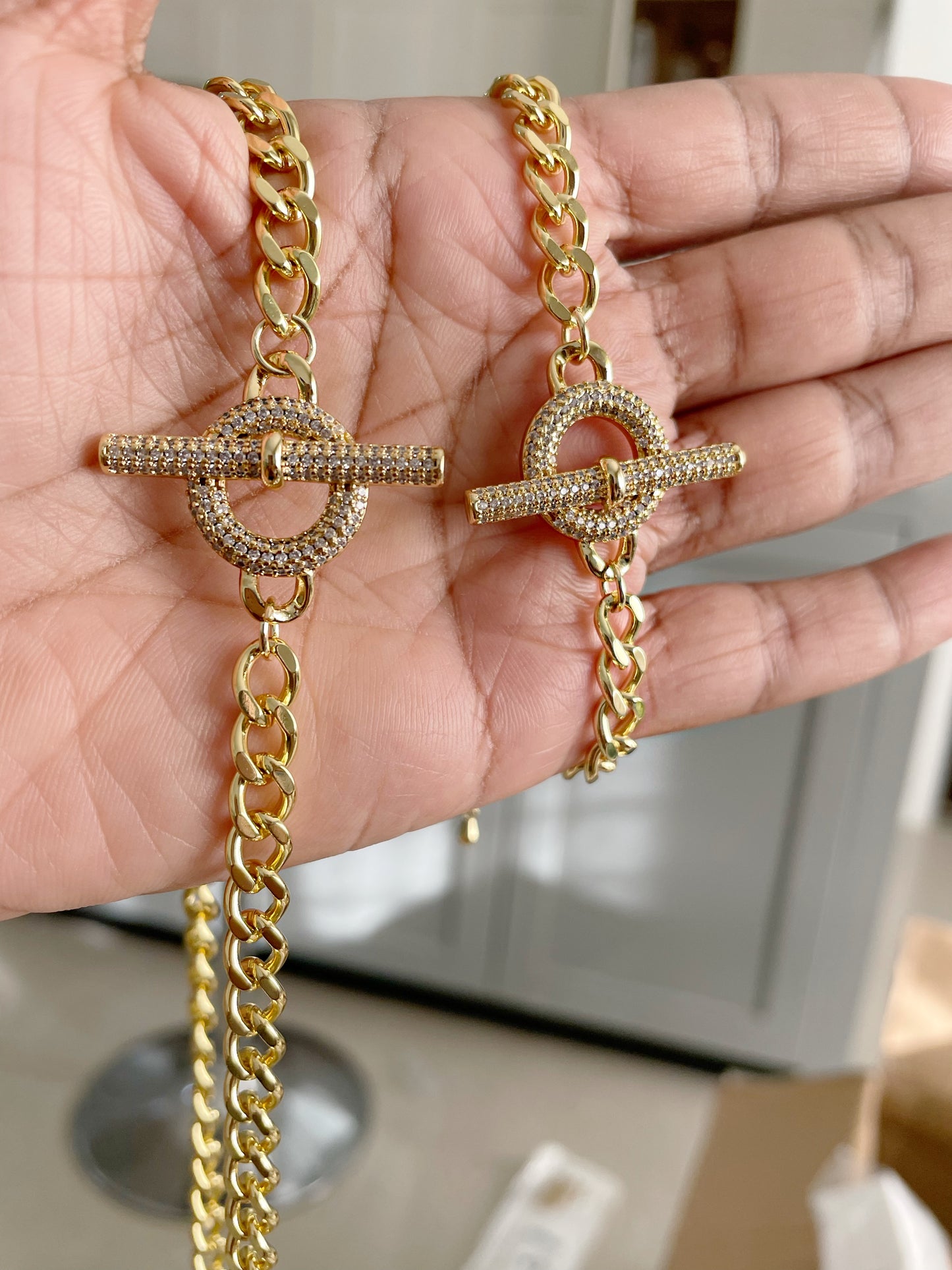 NS000606 (necklace + bracelet set)- Gold